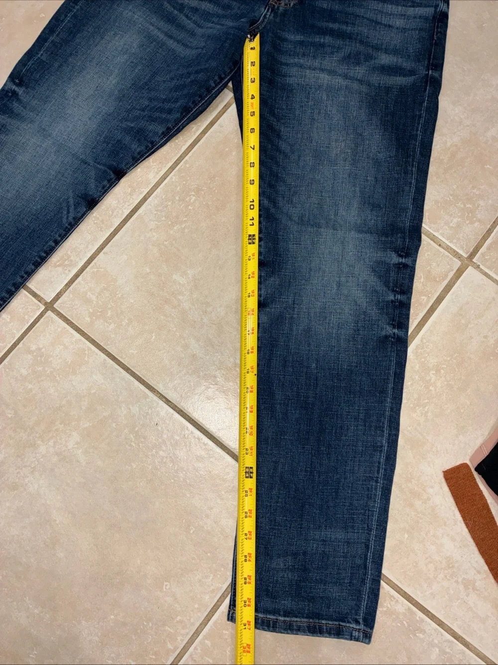 Lucky Brand 412 Authentic Slim Jeans Mens 34x32 Blue Dark Wash Stretch Denim